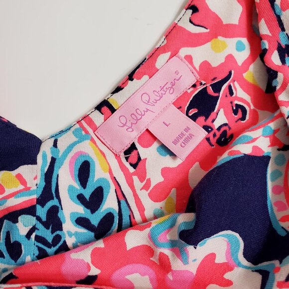 Lilly Pulitzer Women Sloane Maxi Dress L Pop Up For The Halibut Sleevele… - Picture 7 of 11